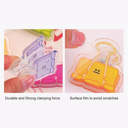 Cute Acrylic Album Memo Clip Bag Binder Sealing Clip Food Bag Clamp-Two Sides Imprint