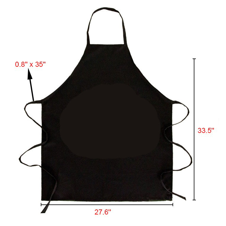 27.5x33.5" No Pocket Unisex Polyester Apron Professional Bib Aprons For Kitchen Crafting BBQ