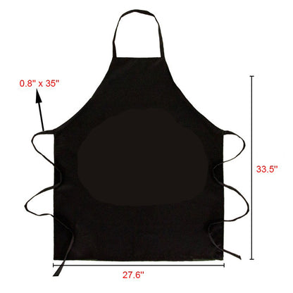 27.5x33.5" No Pocket Unisex Polyester Apron Professional Bib Aprons For Kitchen Crafting BBQ