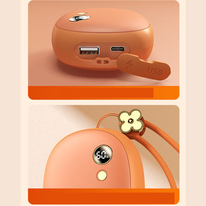 Portable Rechargeable Double-Sided Electric Hand Heater 10,000mAh w/ Power Bank