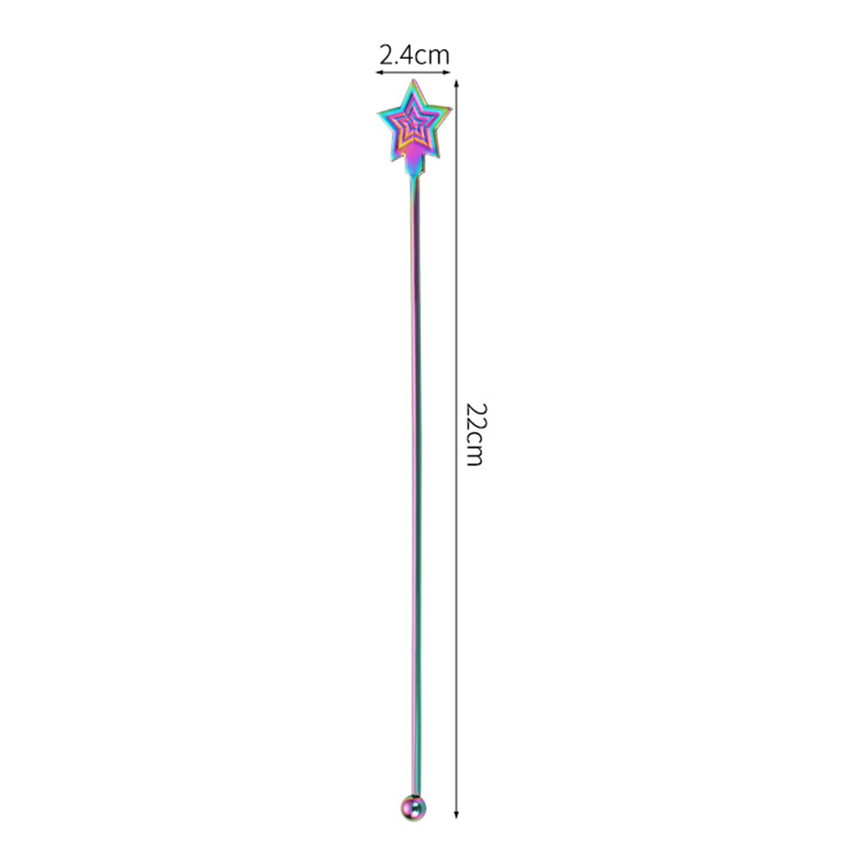 9 L Stainless Steel Star Shape Top Beverage Stirrers Stir Sticks