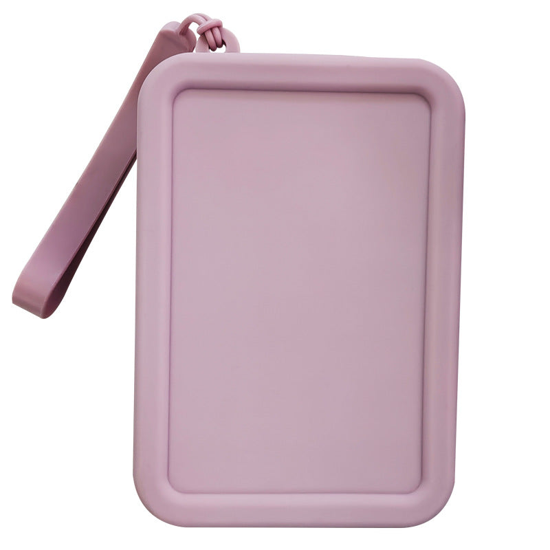 Portable Water Resistant Silicone Zipper Makeup Bag Multi Purpose Organizer Bag