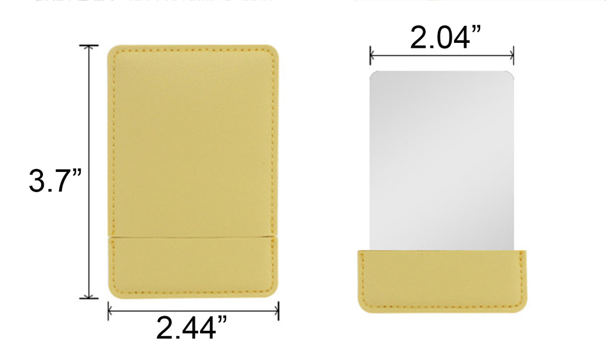 Shatterproof Rectangle Makeup Mirror With PU Cover