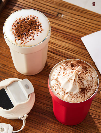 17 Oz/500ml Smart LED Coffee Cup Insulated Water Bottle Tumbler Cup W/ Digital Temperature Display