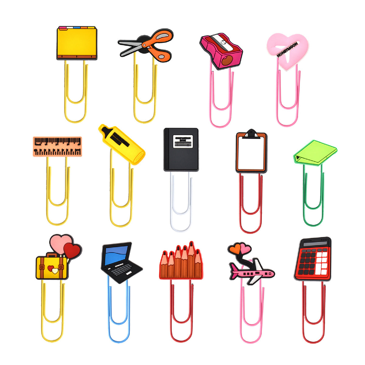 Patch Stationery Series - Note Pad Shape PVC Custom Top Paper Clip Coated Clip Paper Clasp