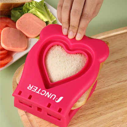 Heart Shaped Sandwich Cutter Sandwich Sealer Cutter Crustless Sandwich Maker for Lunchbox