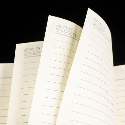 Lychee Grain PU Leather A5 Notepad