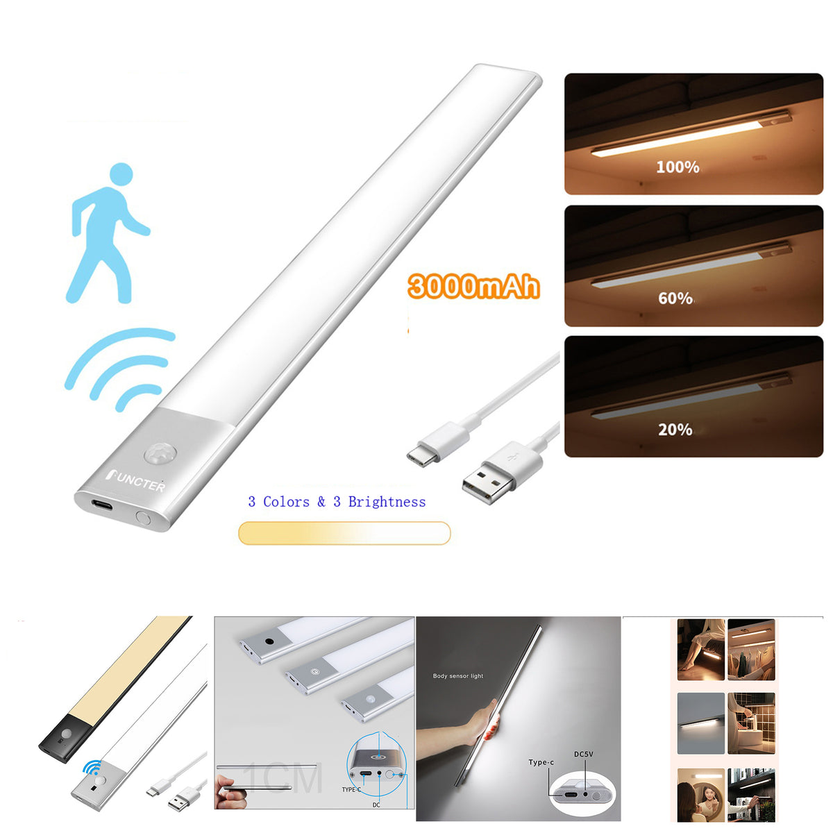 11.82" LED Motion Sensor Cabinet Light