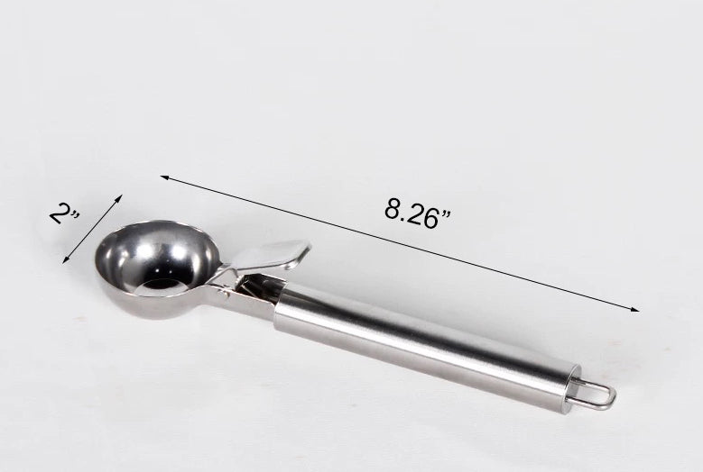 304 Stainless Steel Ice Cream Scoop with Trigger Release Heavy Duty Ice Ball Maker