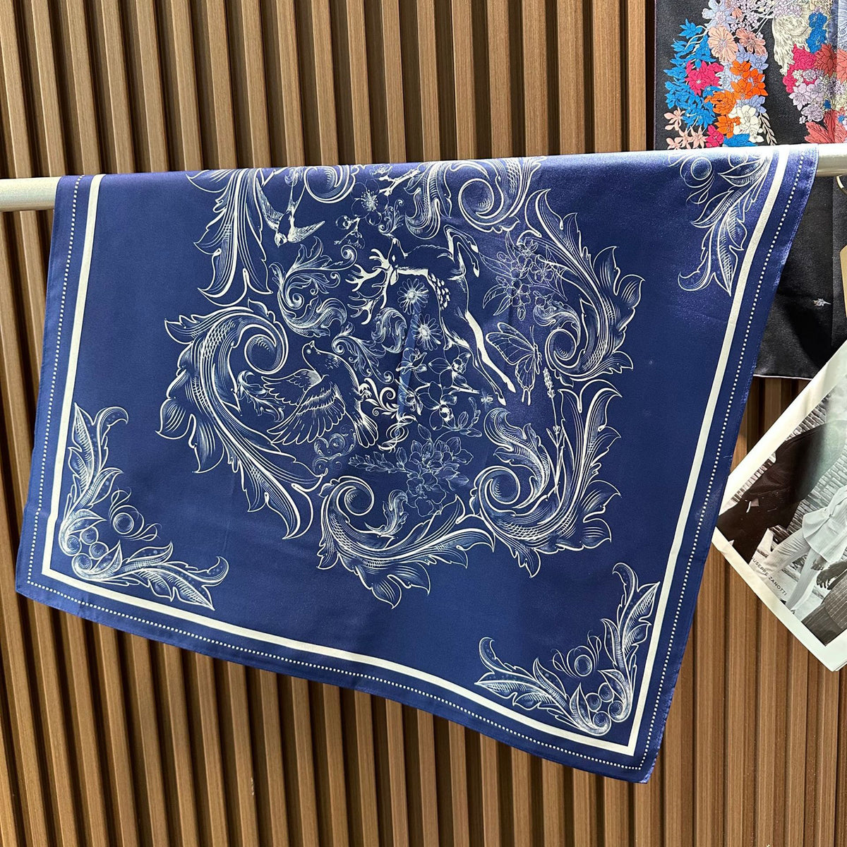 Custom 21" x 21" 100% Mulberry Silk Headband Twill Silk Square Scarf