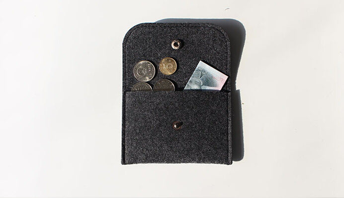 Mini Small Felt Purse Organizer Handbag Pocketbook Handle Bag