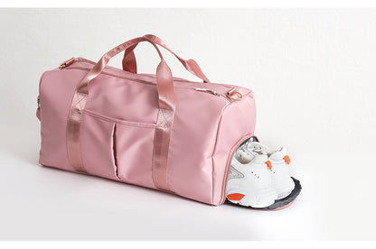 Travel Duffel Bag Sport Gym Bag Nylon Tote Bag Swimming Bag with Shoe Pouch&Wet Pocket