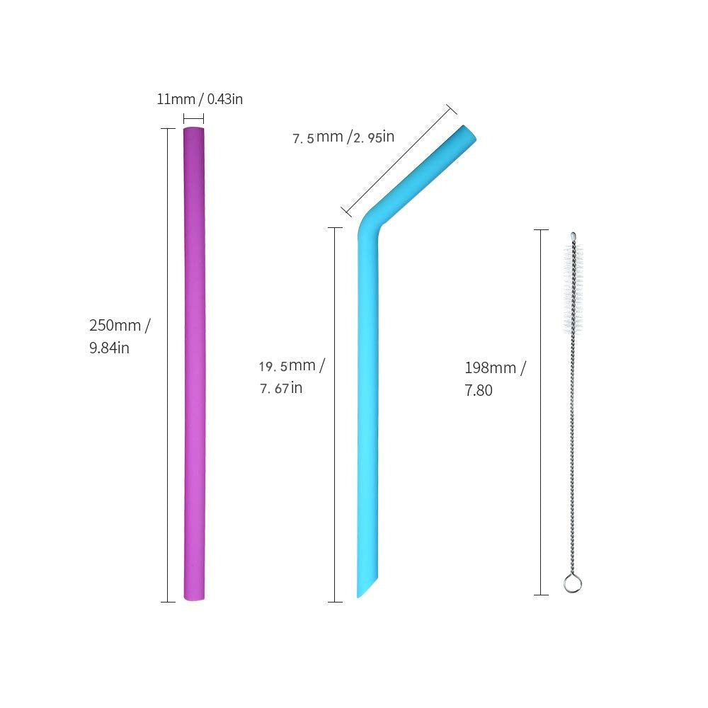 Straight Silicone Juice Straw