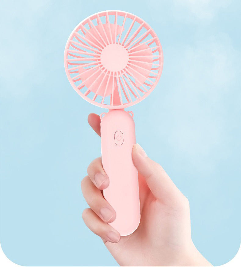 3 Levels Wind Speed Handheld Mini Fan Phone Holder With Lanyard