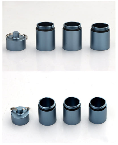 Aluminum Waterproof Pill Box Stackable Pill Organizer For Outdoor Activities