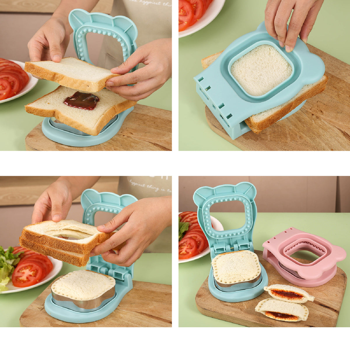 Sandwich Cutter Square Sandwich Sealer Cutter Crustless Sandwich Maker for Lunchbox