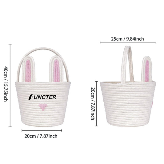 Bunny Ear Easter Basket Seersucker Easter Egg Bags
