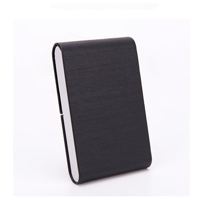 Business Card Cases PU Leather Name Card Holders Stainless Steel Multi Card Holders