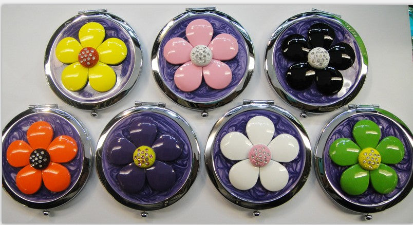Flower Shape Compact Cosmetic Mirror Purse Mirror