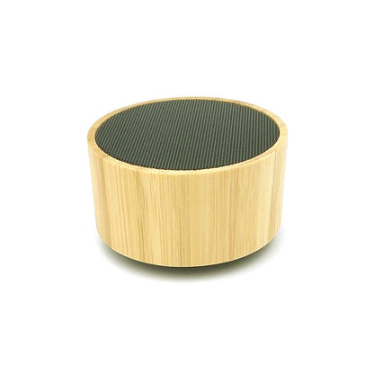 Wood Grain Round Wireless Speaker