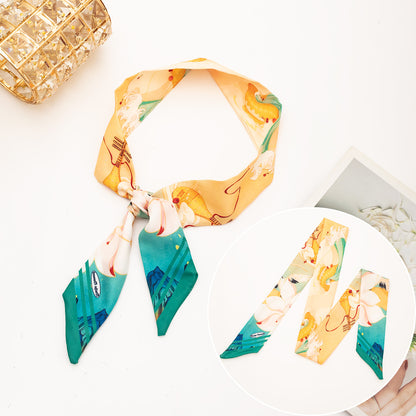 35" x 2" Full Custom Summer Neckerchief Long Hair Ribbon Neck Scarf Handbag Wrap Neck Tie #31