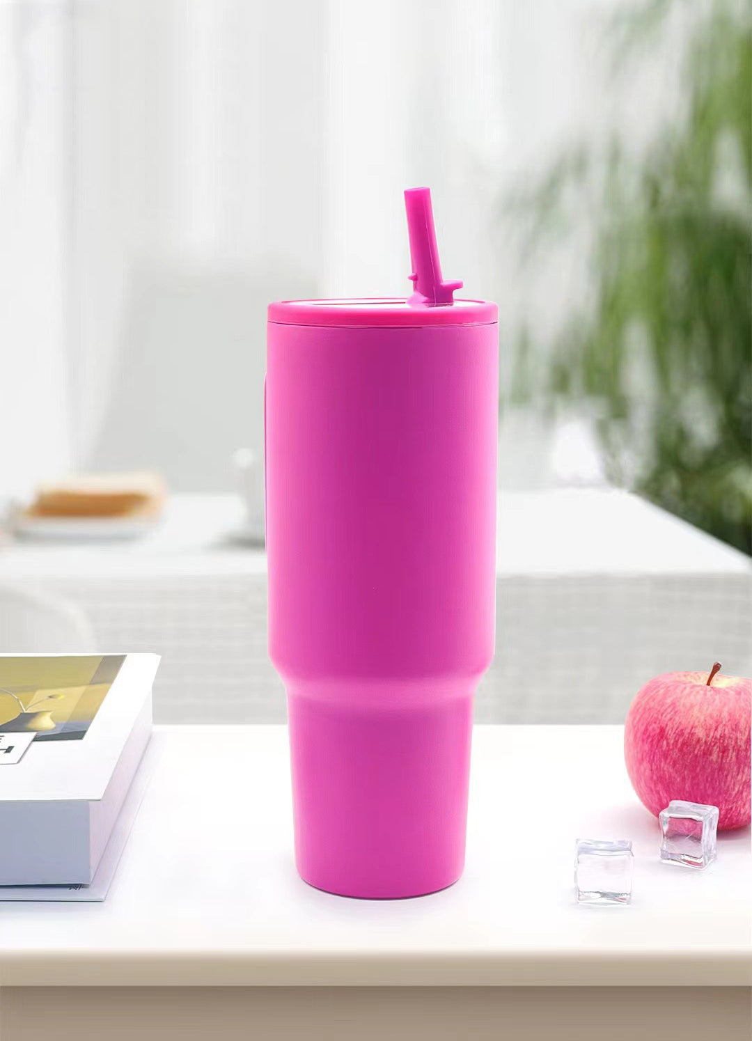 40 Oz/1200ml Car Tumbler Insulated Stainless Steel Water Bottle With Handle & Lid & Flip Straw