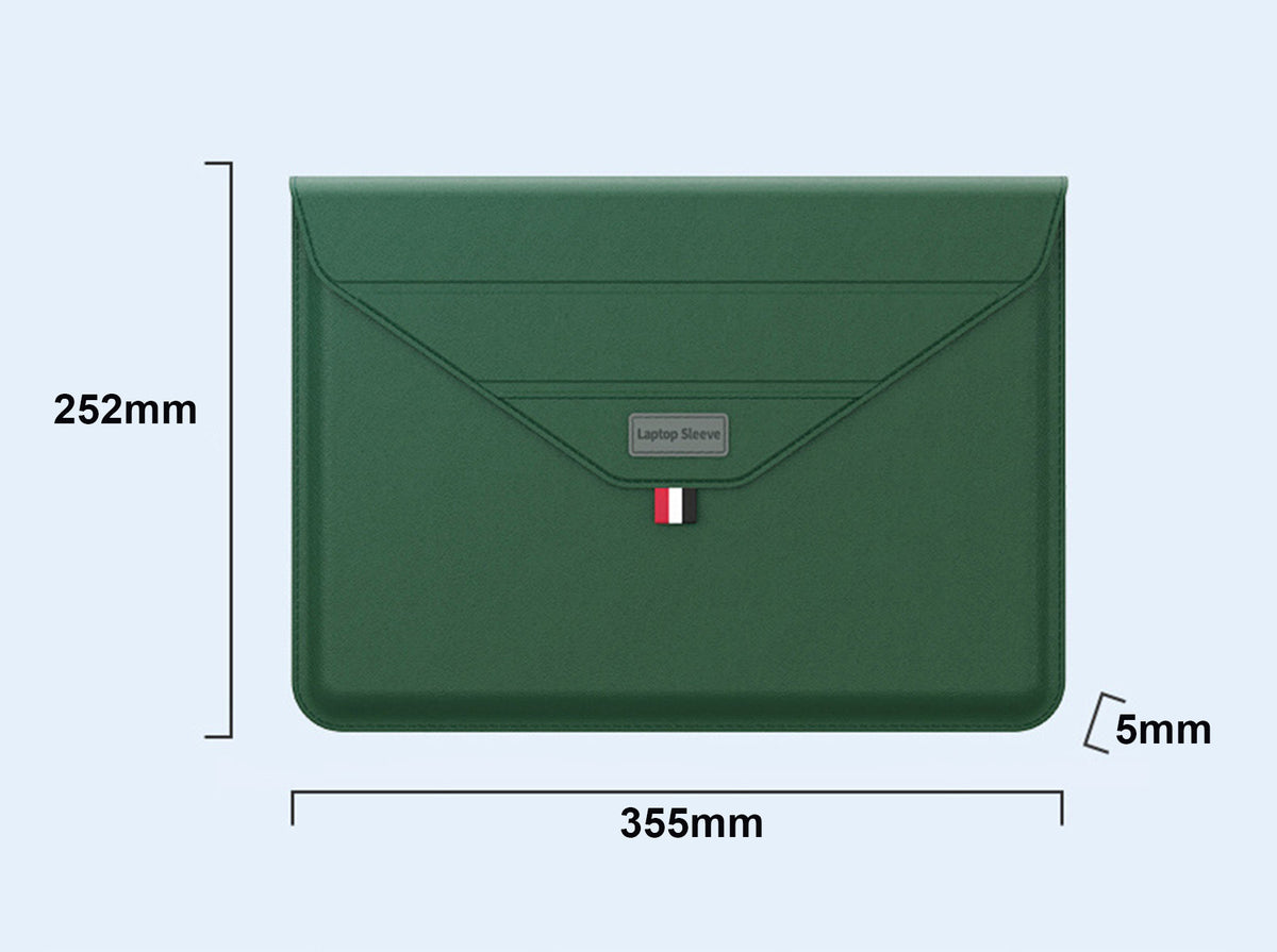 13" PU Leather Laptop Bag W/Stand