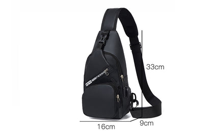 Large Capacity Portable Men's Chest Bag Crossbody Backpack