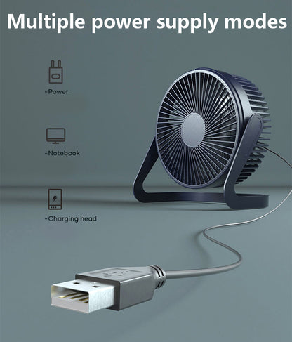 8" Plug-in Desk Fan USB Fan 2 Level Speed Adjustable Fan(Size L)