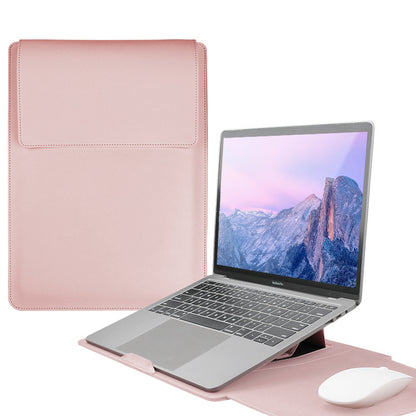 13" PU Leather Laptop Sleeve Case with Stand
