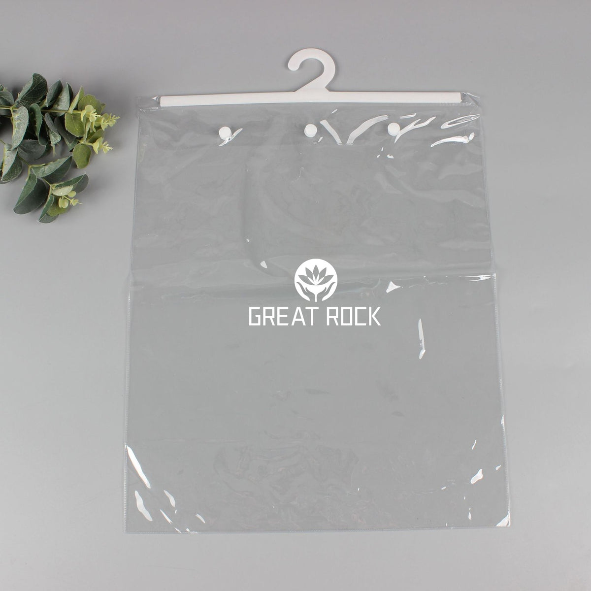 PVC Clear Storage Bag W/ Hook 7.75 x 7.75"