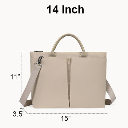 14" Laptop Bag Tote Bag Business Work Bag For Women With Carrying Handle And Shoulder Strap