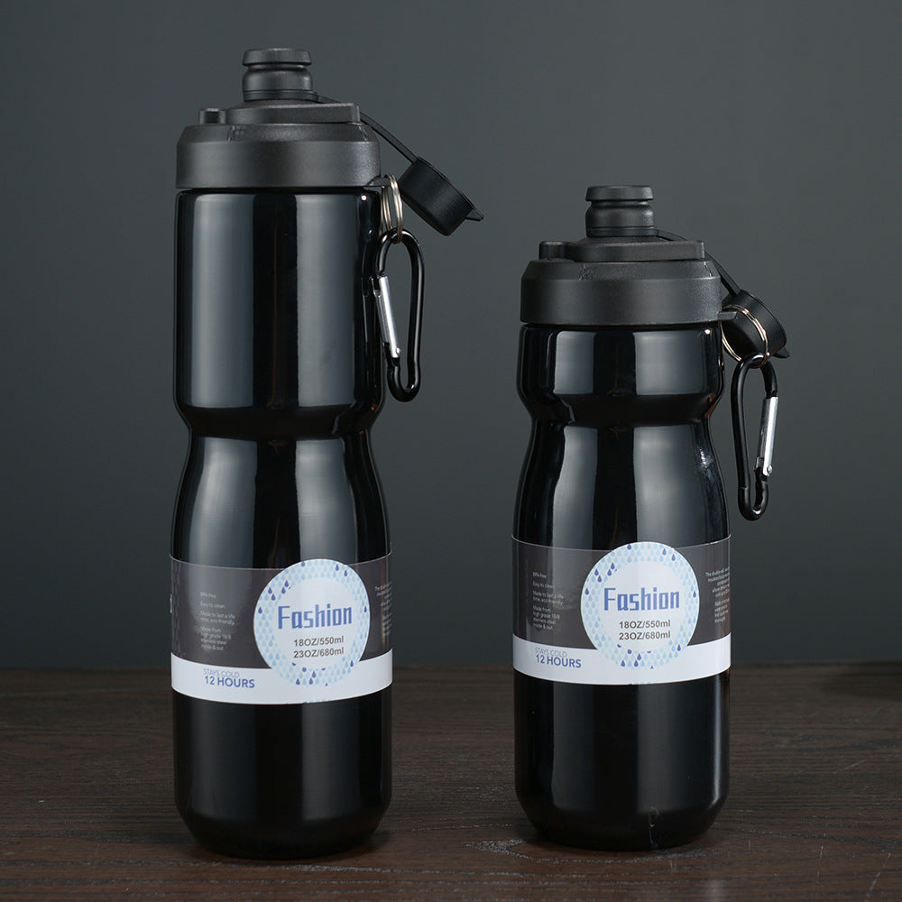 22 Oz./680ml 304 Stainless Steel Vacuum Thermos Cup Outdoor Sports Portable Bike Riding Water Bottle
