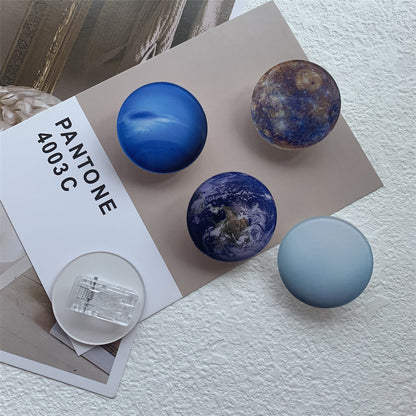 The Uranus Shaped Acrylic Album Memo Clip Bag Binder Sealing Clip Food Bag Clamp-Two Sides Imprint