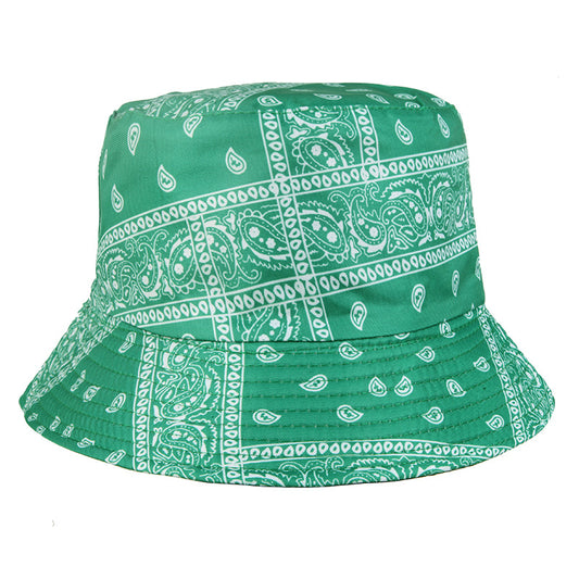#58 Retro Flower Printed Bucket Hat Free Style Foldable Basin Hat