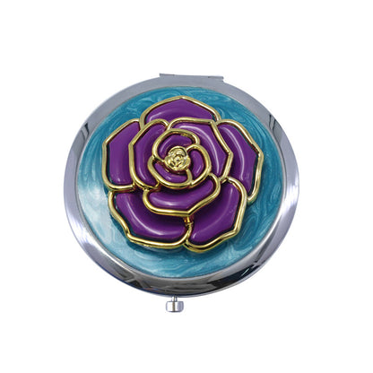 Rose Shape Compact Cosmetic Purse Mirror