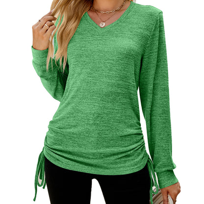 Women's V Neck Long Sleeve T Shirt Casual Basic Tee