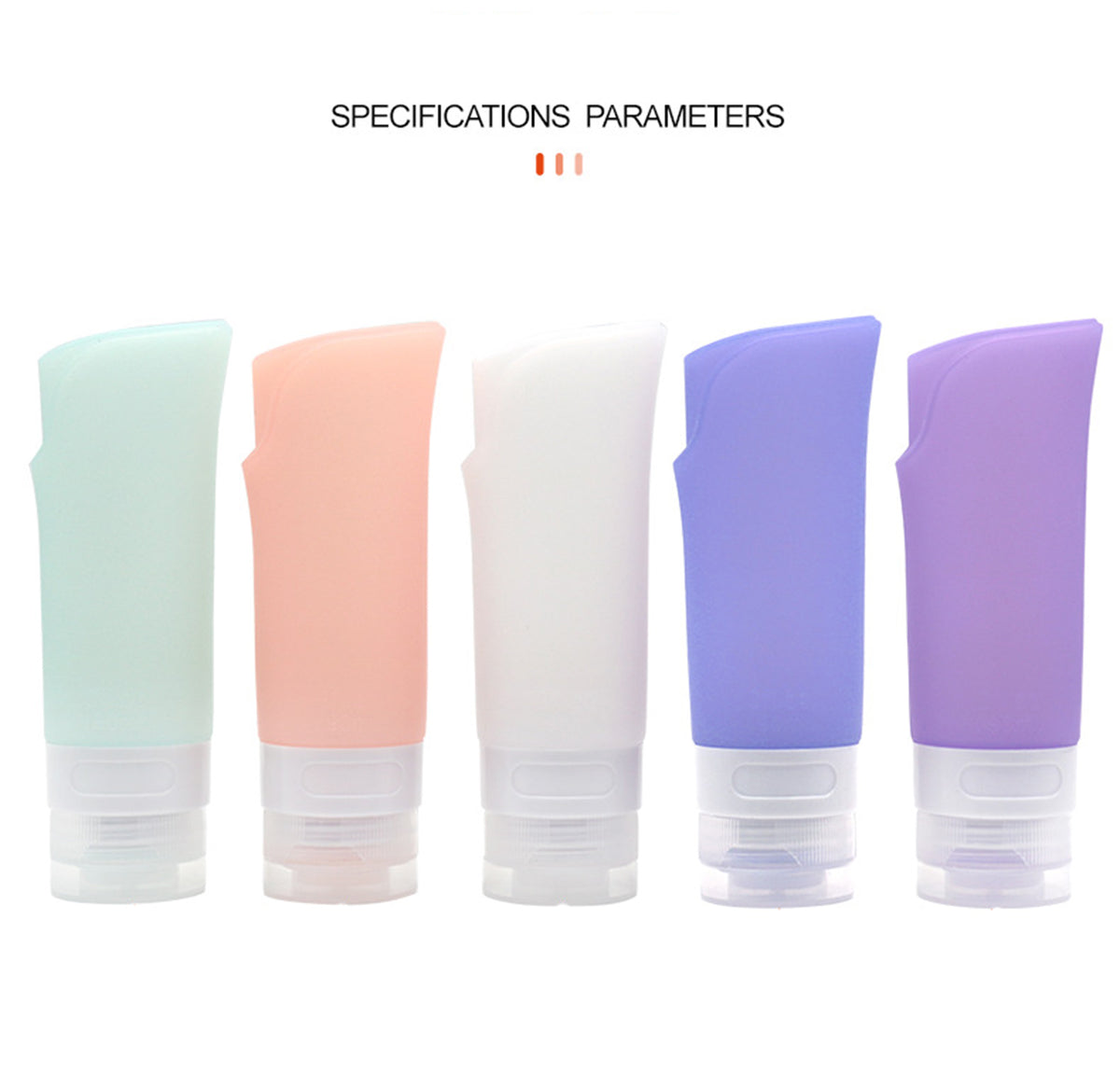 3 OZ Silicone Travel Cosmetics Split Bottles