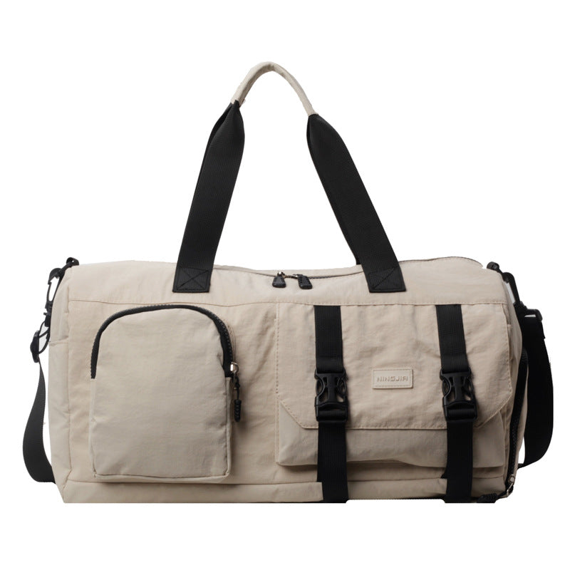 Travel Duffel Bag Sport Gym Bag Polyester Tote Bag Swimming Bag with Shoe Pouch&Wet Pocket