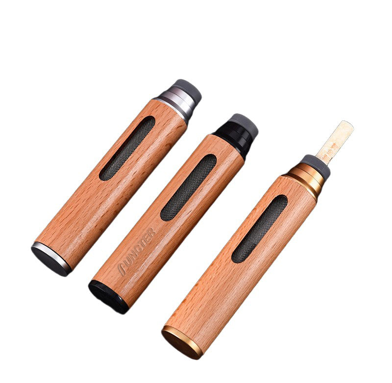 Wooden Portable Spill-proof Car Ashtray Handheld Vehicle Ashtray Holder
