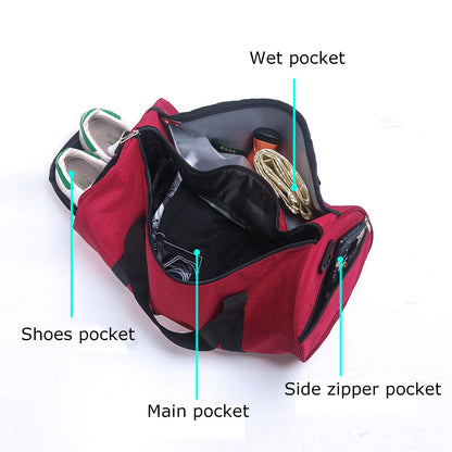 Wet and Dry Separated Oxford Tote Bag Swimming Bag Gym Bag for Beach/Fitness/Travel