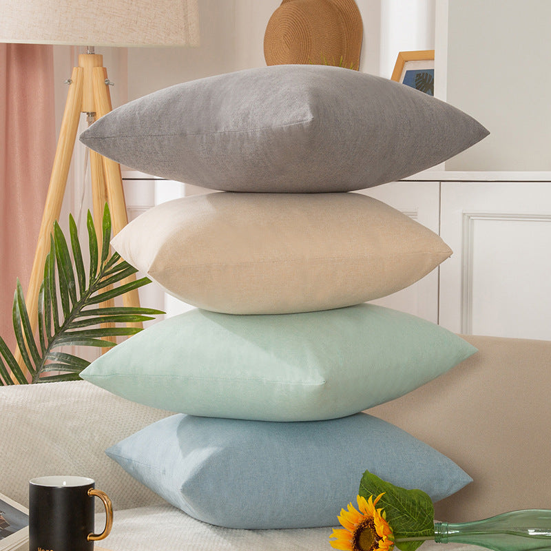 19.7 x 19.7" Premium Square Linen Throw Pillowcase With Hidden Zipper