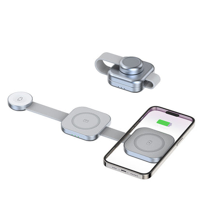 Engraved 3" 1 Foldable Magnetic Wireless Charger Wireless Charging Pad For Multiple Devices