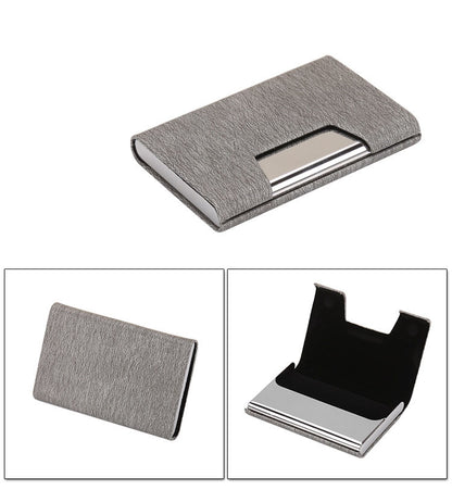 Business Card Cases PU Leather Pocket Card Carrier with Magnetic Closure for Men Woman