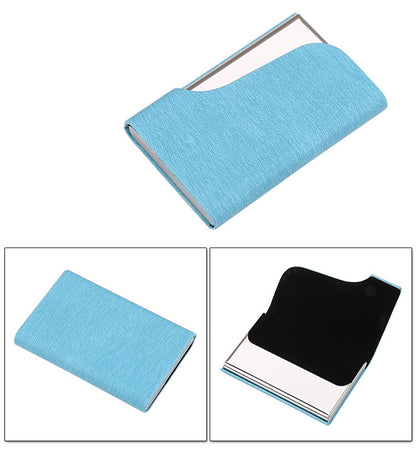 Women's Business Card Cases PU leather Business Card Holders Card Carrier with Magnetic Closure