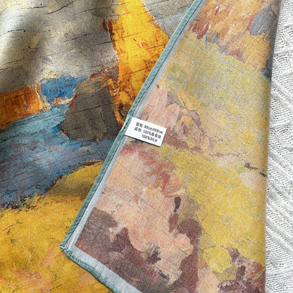 Custom 25" x 25" 100% Mulberry Silk Head Scarf Silk Satin Hair Wrap