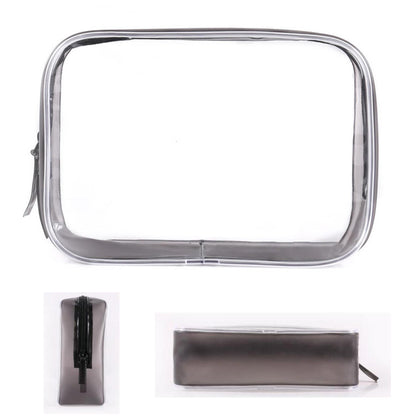 PVC Zippered Toiletry Makeup Bag (Large)