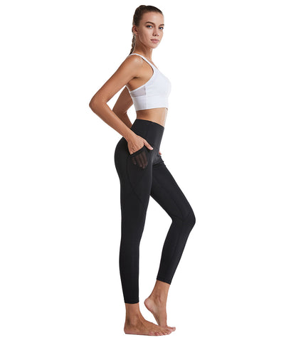 Premium Women's Fitness High Waist Yoga Leggings Tummy Control Sport Tights With Side Pocket