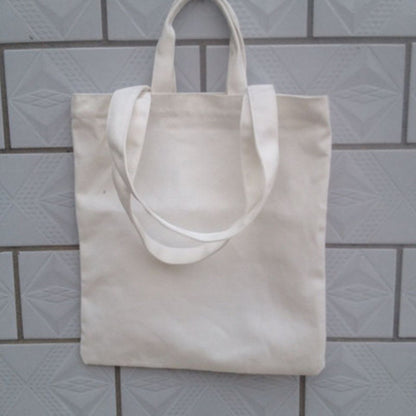 12 oz Canvas Grocery Shopping Tote Bag Single Shoulder Bag Daily Casual Bag For Students