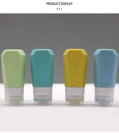 3 OZ Travel Bottles TSA Approved with Label Silicone BPA Free Refillable Cosmetic Container